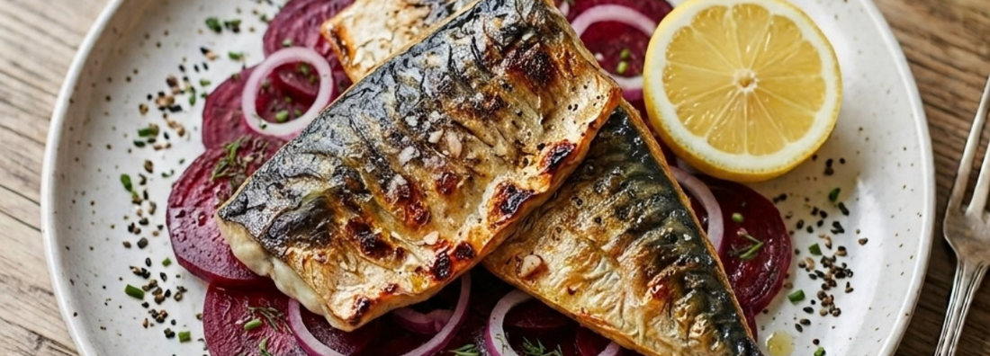 Chargrilled Mackerel with Sweet & Sour Beetroot